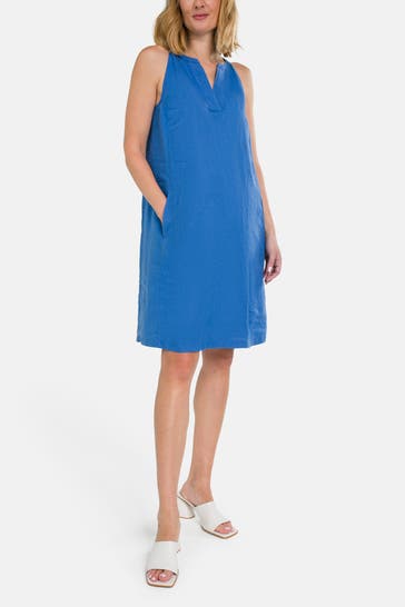 MARC O'POLO Leinen-Kleid azurblau