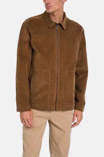 KNOWLEDGE COTTON APPAREL Übergangsjacke braun