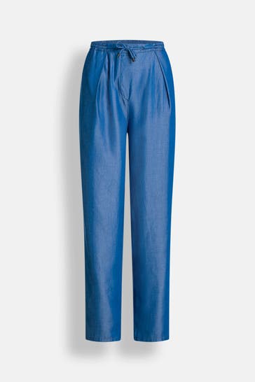 EMPORIO ARMANI Stoffhose azurblau