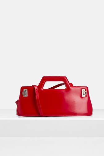 FERRAGAMO Handtasche dunkelrot