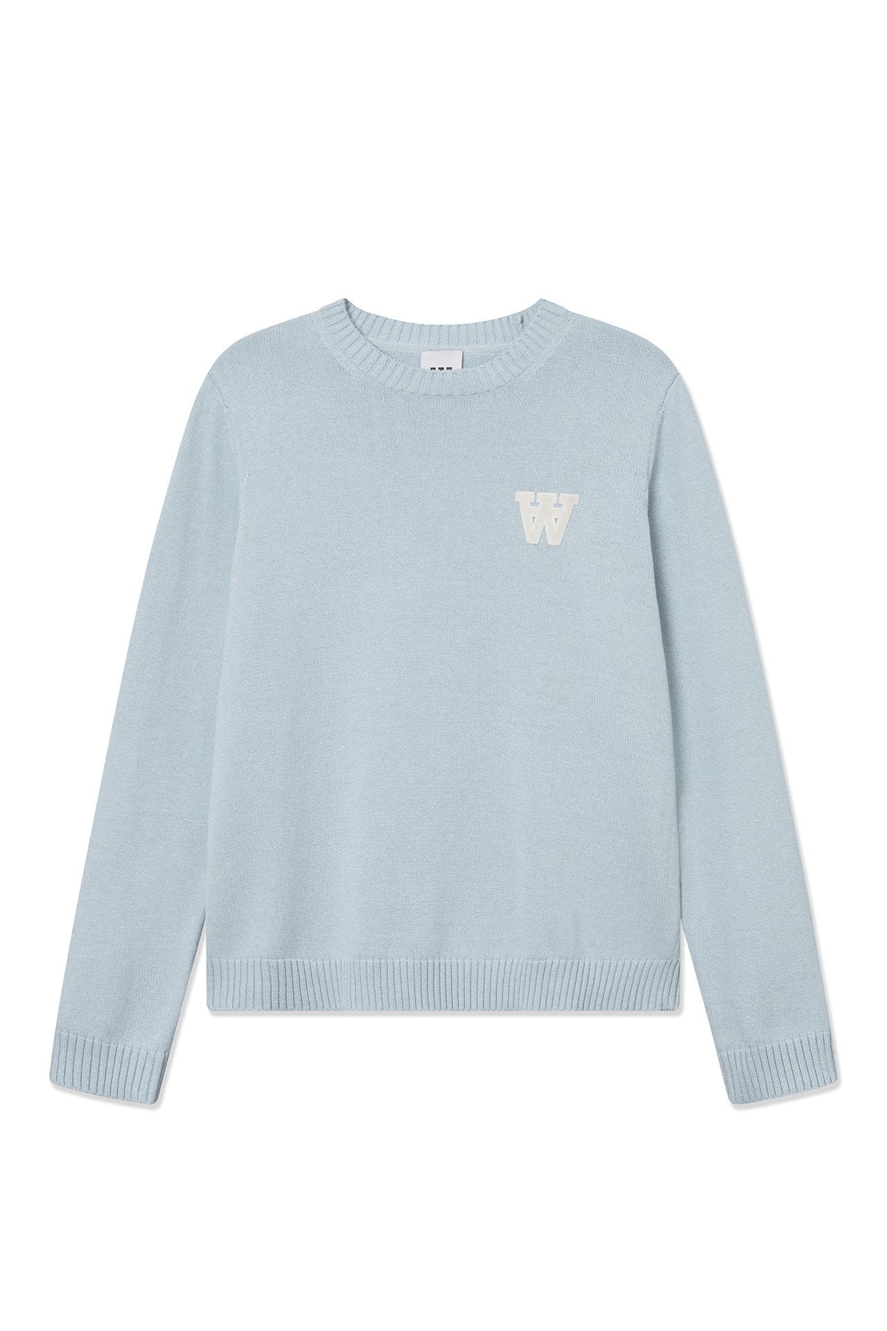WOOD WOOD Strickpullover 'Tay' Taubenblau, Bild 1