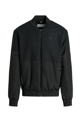CK JEANS Blouson 'Mix Media Bomber' schwarz