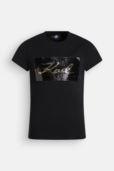 KARL LAGERFELD T-Shirt schwarz