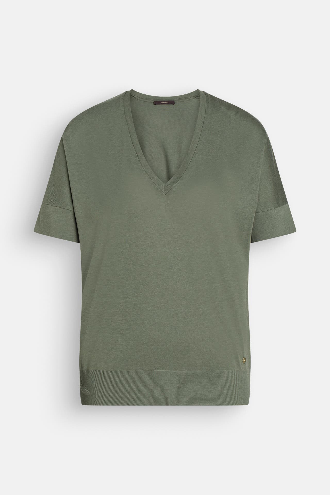 WINDSOR. Strickshirt oliv, Bild 1