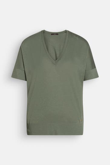 WINDSOR. Strickshirt oliv