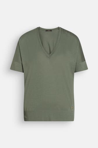 WINDSOR. Strickshirt oliv