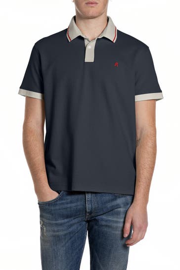 REPLAY Polo-Shirt schwarzblau