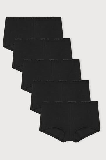 ORGANIC BASICS 5er-Pack Hipster schwarz