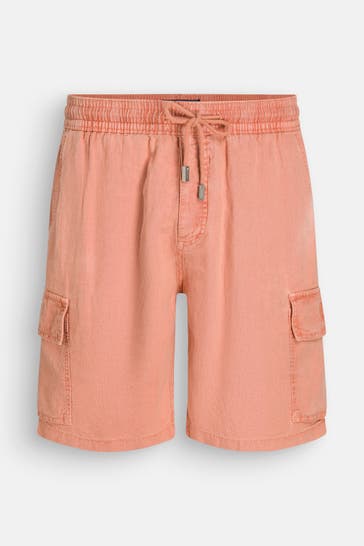 VILEBREQUIN Leinen-Shorts 'Baie' hellorange