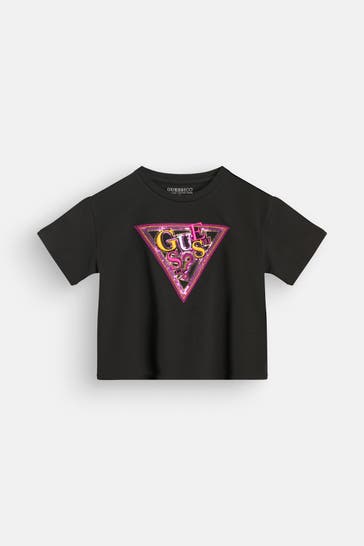 GUESS T-Shirt schwarz