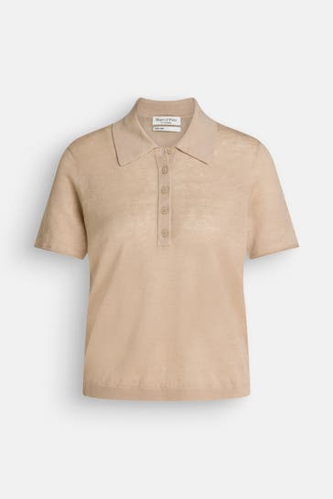 MARC O'POLO Strick-Polo beige