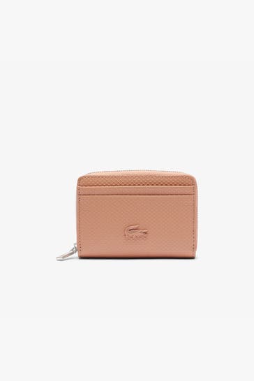 LACOSTE Ledergeldbörse lachs