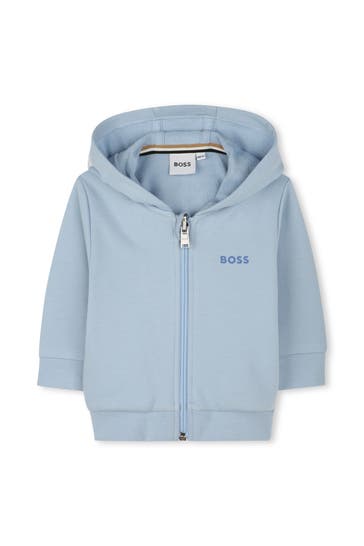 BOSS Sweatjacke hellblau