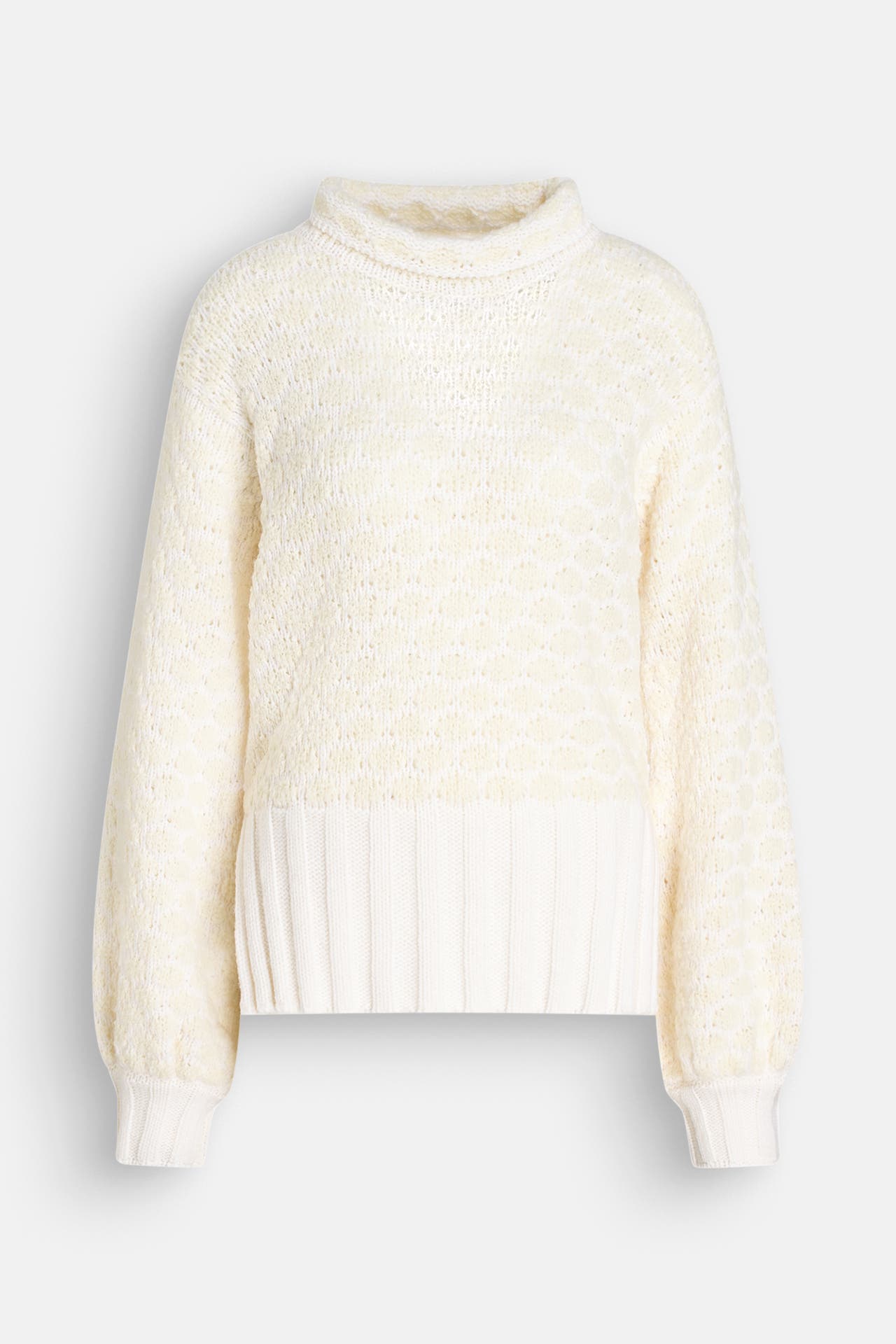 JET SET Wollmix-Pullover ecru, Bild 1