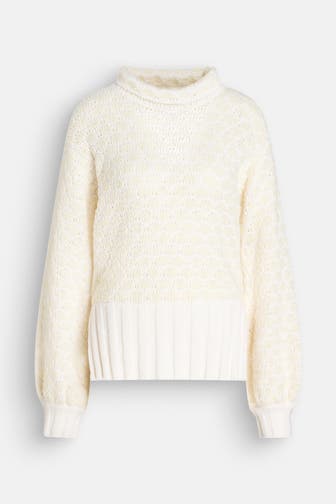 JET SET Wollmix-Pullover ecru