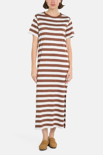 MARC O'POLO DENIM Jersey-Kleid braun gemustert