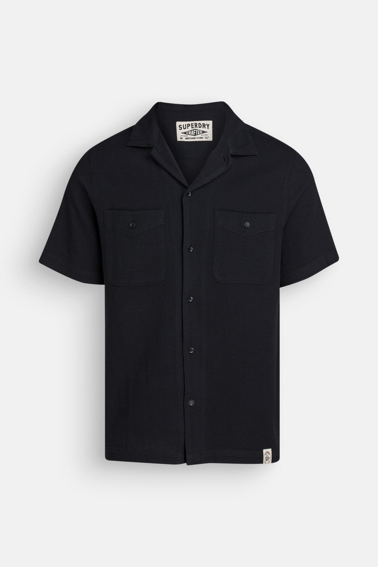 SUPERDRY Kurzarmhemd schwarz Regular Fit, Bild 1