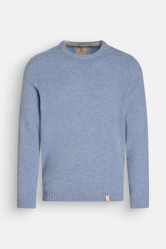 COLOURS & SONS Wollmix-Pullover taubenblau