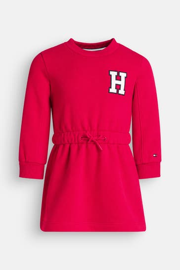 TOMMY HILFIGER Sweatkleid dunkelrot