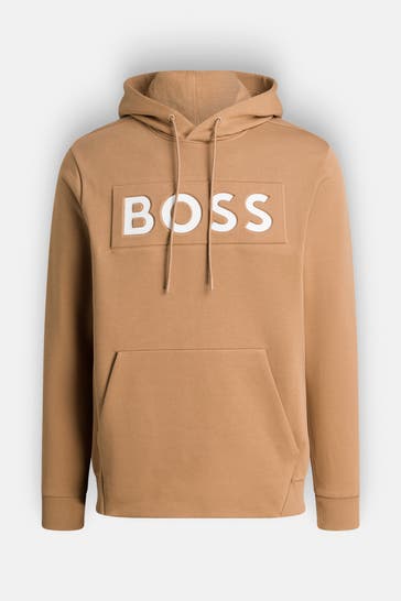 BOSS GREEN Hoodie 'Soody' hellbraun