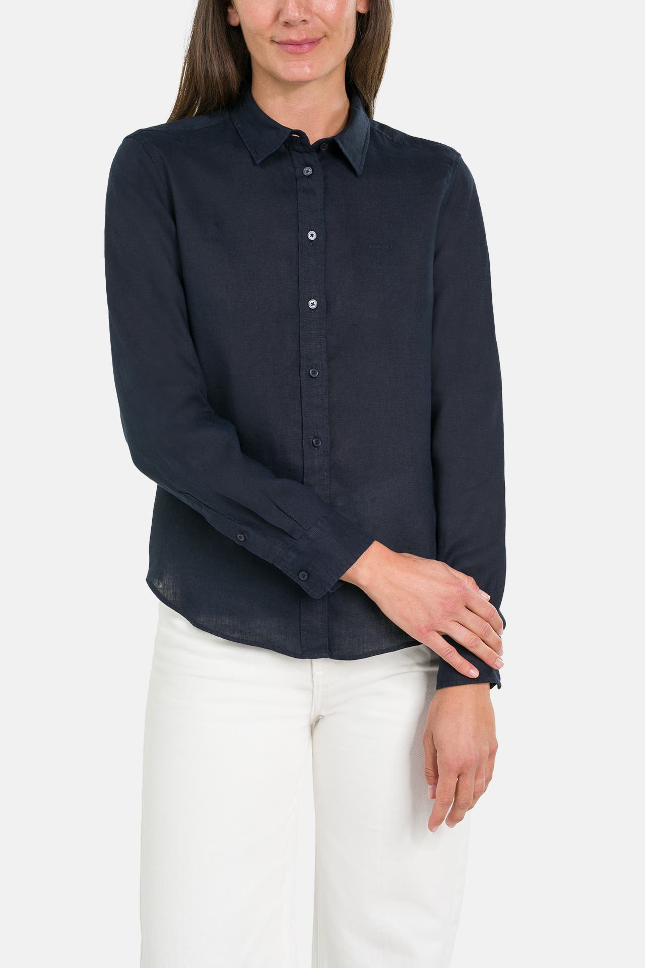 GANT Leinenbluse schwarzblau, Bild 1