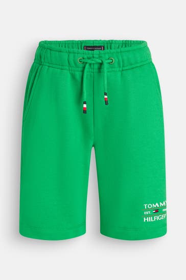 TOMMY HILFIGER Sweatshorts grün