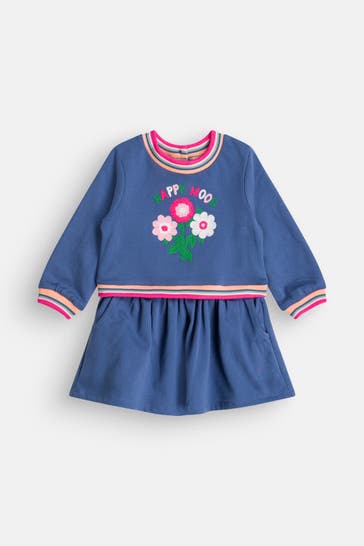 HAPPY GIRLS Sweatkleid blau
