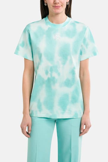 HUGO T-Shirt türkis gemustert