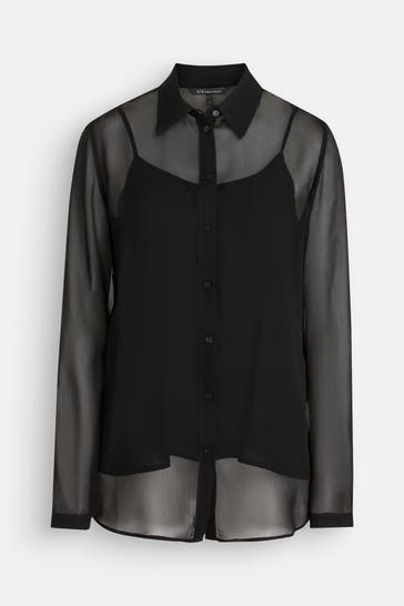 ARMANI EXCHANGE Casual-Bluse schwarz