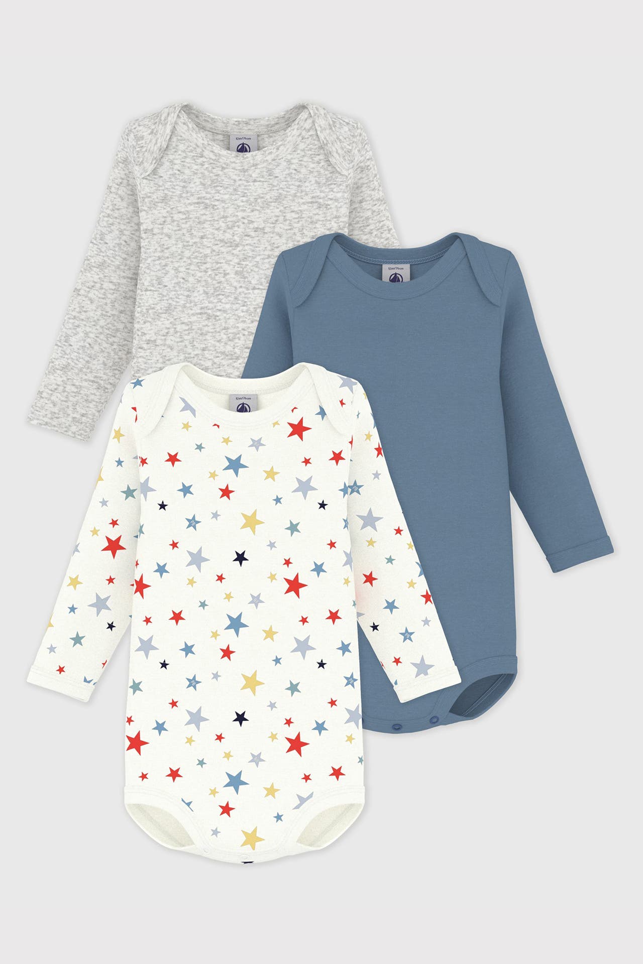 PETIT BATEAU 3er-Pack Bodies mehrfarbig, Bild 1