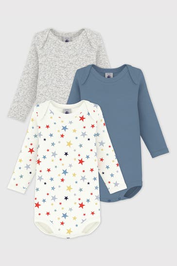 PETIT BATEAU 3er-Pack Bodies mehrfarbig