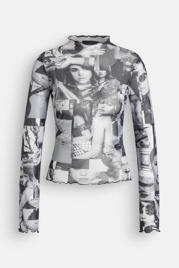 GUESS Longsleeve 'Adriana' gemustert