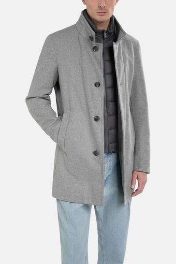 STRELLSON Wollmixmantel 'Finlay' grau