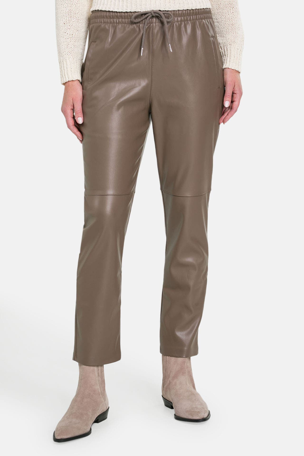 MISS GOODLIFE Kunstlederhose taupe, Bild 1