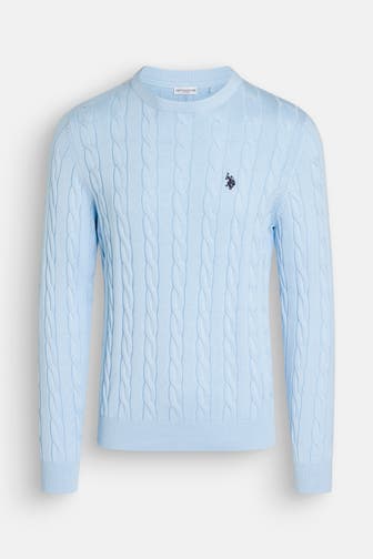 U.S. POLO ASSN. Strickpullover hellblau