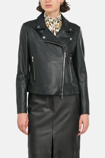 BOSS Lederjacke 'Sajuana' schwarz