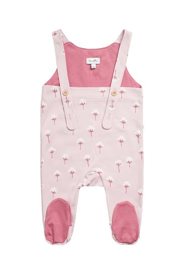 SANETTA Latz-Strampler rosa gemustert