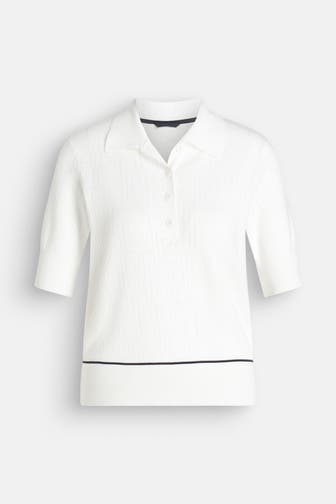 BOGNER Strick-Polo-Shirt 'Maia' weiß