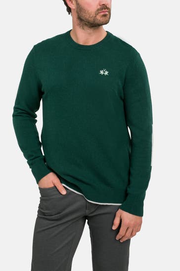 LA MARTINA Strickpullover dunkelgrün