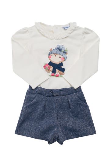 MAYORAL Set: Langarmshirt und Shorts