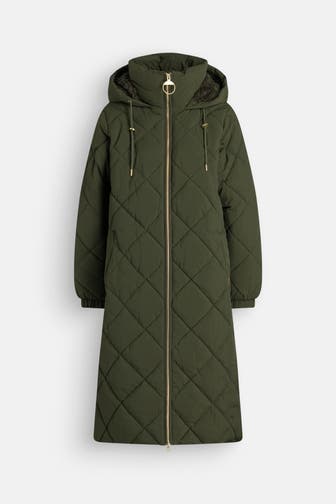 BARBOUR Steppmantel 'Kirkton' dunkelgrün