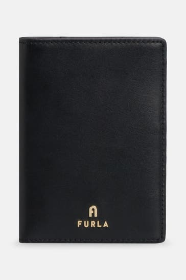 FURLA Reisepassetui 'Camelia' schwarz
