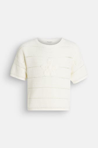 MARC O'POLO Strickshirt weiß