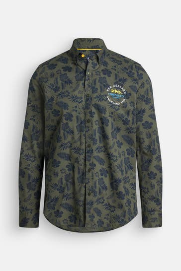 NEW ZEALAND AUCKLAND Casual-Hemd 'Higher Hutt' floral gemustert