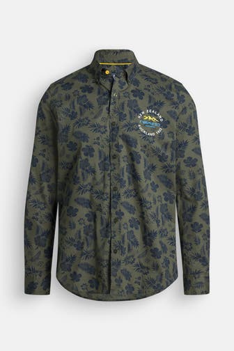 NEW ZEALAND AUCKLAND Casual-Hemd 'Higher Hutt' floral gemustert