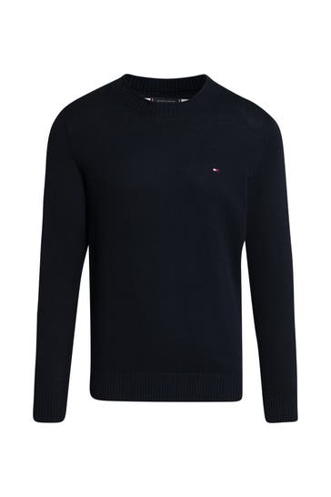 TOMMY HILFIGER Strickpullover dunkelblau