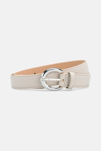 AIGNER Ledergürtel creme