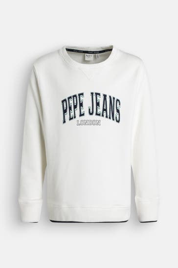 PEPE JEANS Sweatshirt 'Bain' weiß