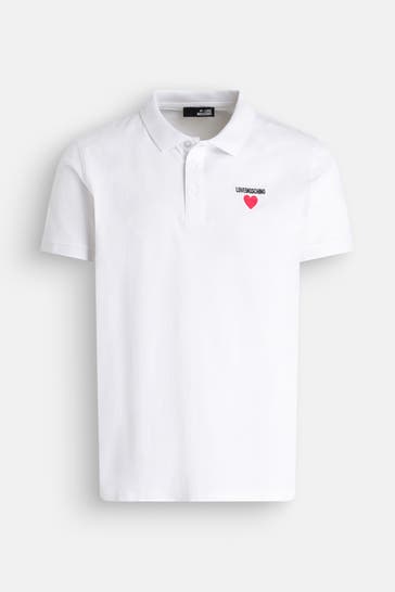LOVE MOSCHINO Polo-Shirt weiß