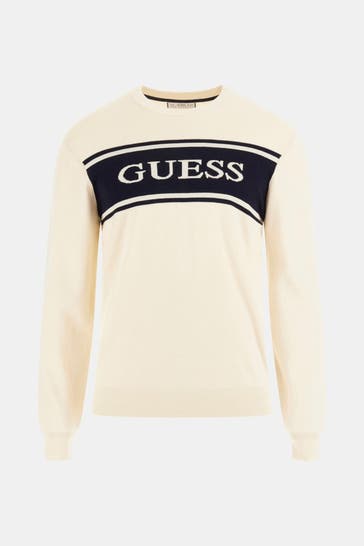 GUESS Strickpullover 'Flick' ecru
